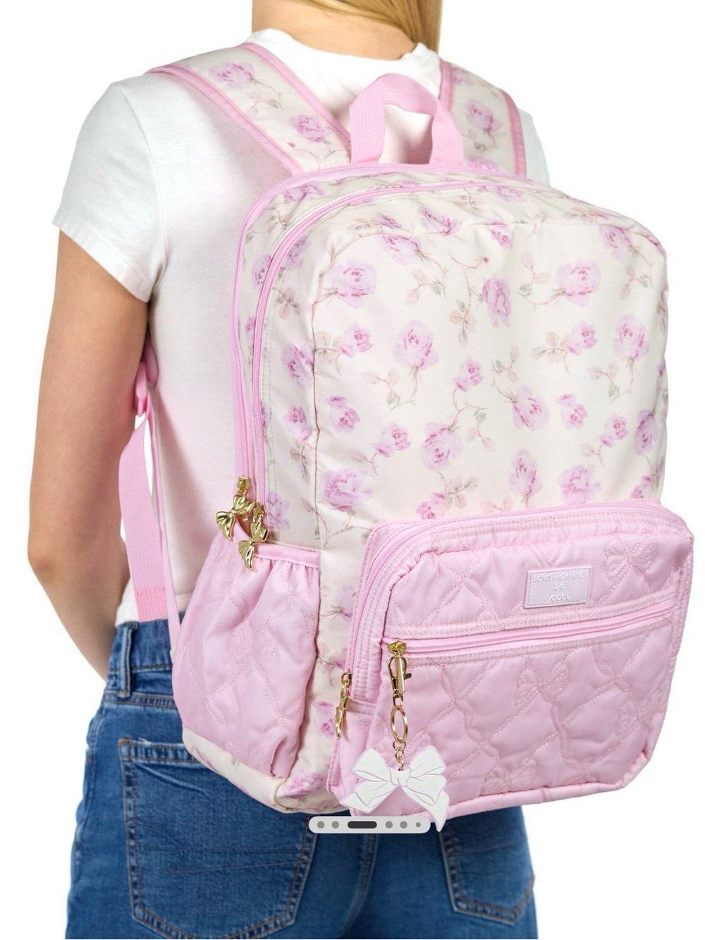 NWT LoveShackFancy x Target Ribbon Rosa Floral Backpack Sterling Dusk  🎀
